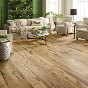 Hardwood flooring in a living room | Corvin’s Flooring