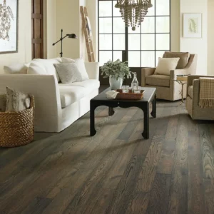 Hardwood in a living room | Corvin’s Flooring